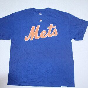 Majestic Men Blue Tee Shirt New York Mets Syndergaard Short Sleeve Size XL
